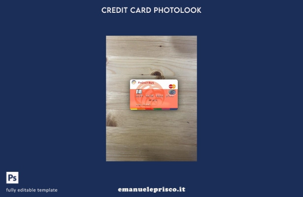 modello frontale photolook Moldova ProCredit Bank MasterCard stile verificato